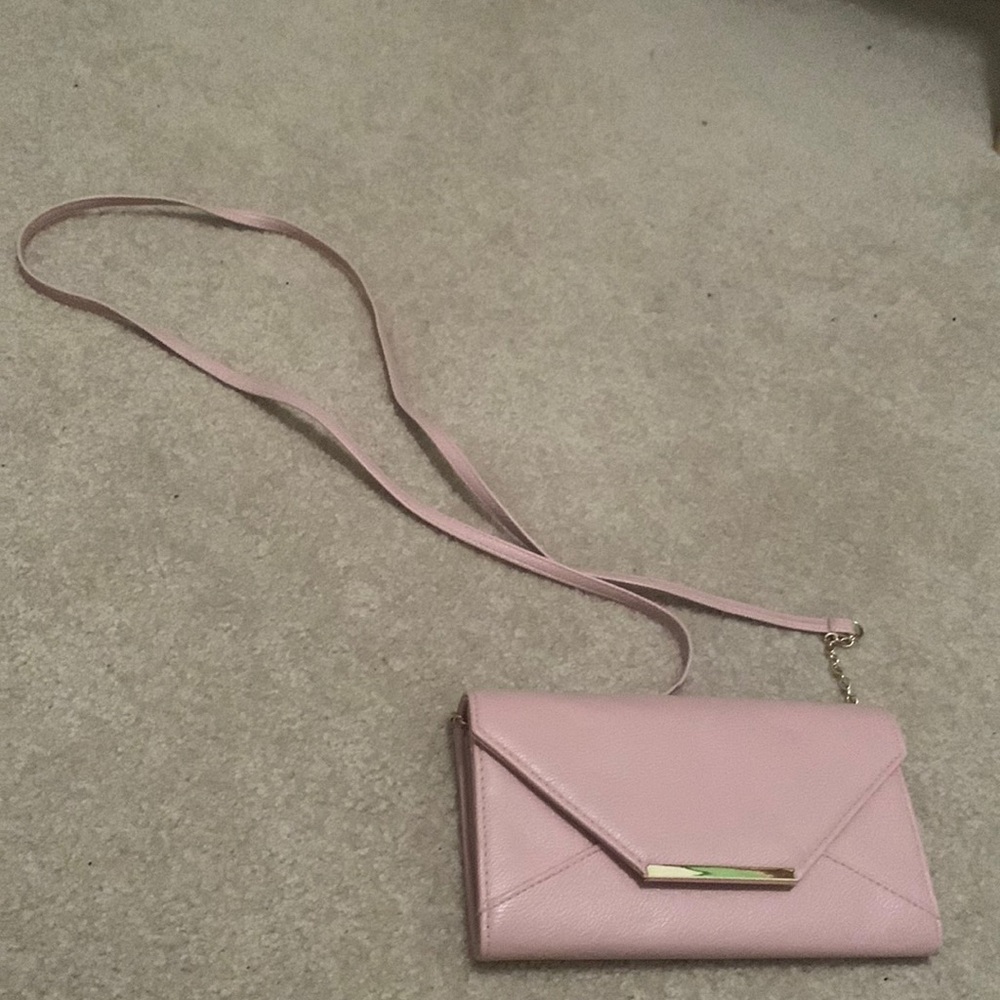 Very light pink leather purse